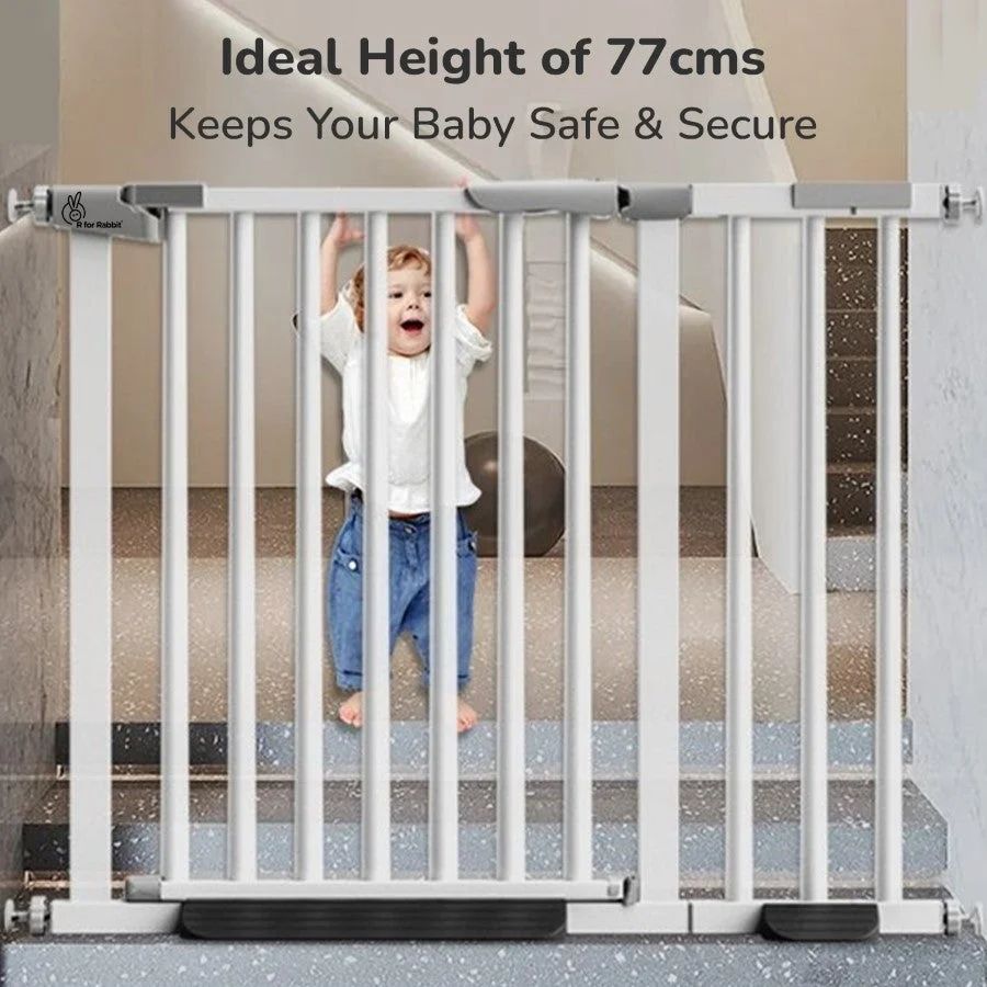 Giggli™ Ultimate Baby Safety Gate - Adjustable 76-83cm with 180° Wide Opening!