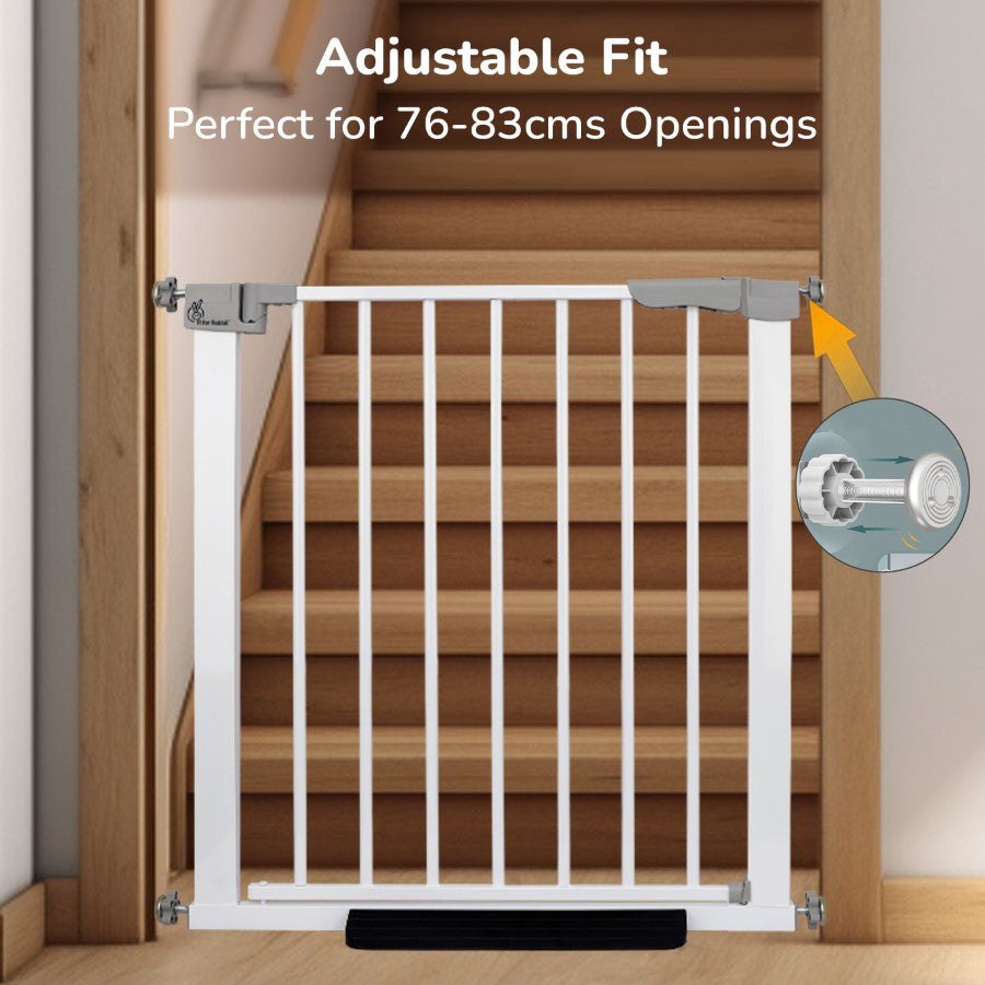 Giggli™ Ultimate Baby Safety Gate - Adjustable 76-83cm with 180° Wide Opening!