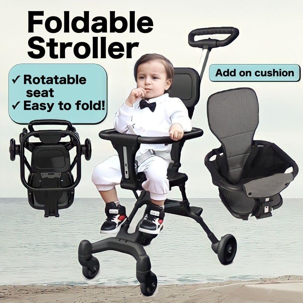 Giggli™ Ultra-Light Foldable Baby Stroller | One-Hand Quick Fold | 360° Wheels | Compact & Travel-Friendly