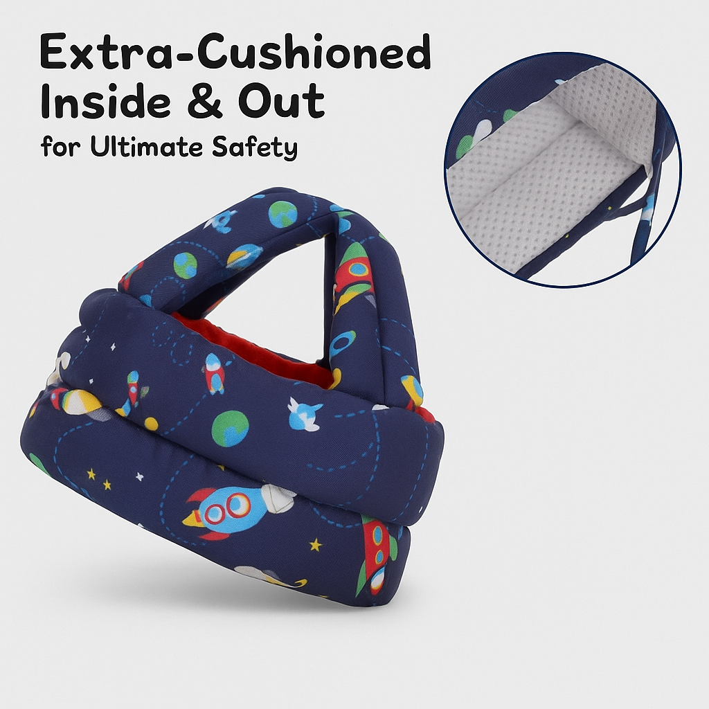 Giggli™ 360° Protective Baby Safety Helmet | Adjustable Head Guard with Ear Protection & Soft Cushion | Ultra-Light & Breathable for Infants & Toddlers (For 6 Months to 3 Years)