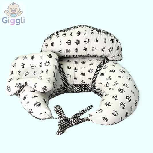 Giggli™ 5-in-1 Multifunctional Royal Comfort Baby Pillow | Feeding, Sleeping & Support System