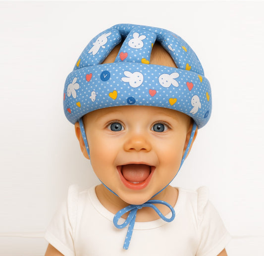 Premium Baby Head Protection Helmet (6 Months to 3 Years) – Memory Foam | Adjustable Fit | Lightweight | Bunny Design