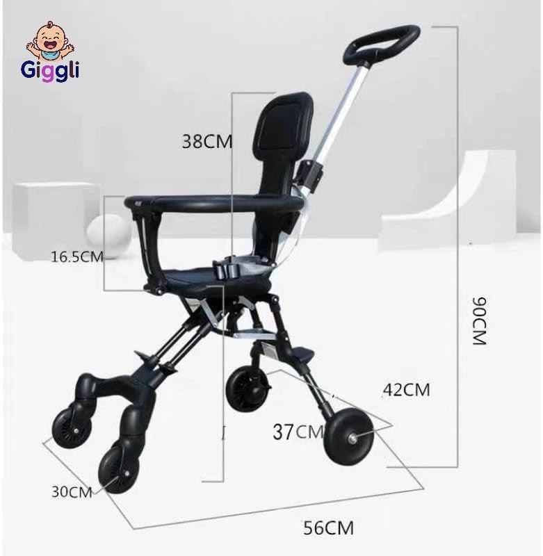 Giggli™ Ultra-Light Foldable Baby Stroller | One-Hand Quick Fold | 360° Wheels | Compact & Travel-Friendly
