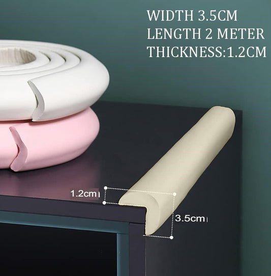 Giggli Baby Safety Foam Edge Guard – Corner & Edge Protector (Pack of 3) | Childproof Cushion Strips with Strong Adhesive