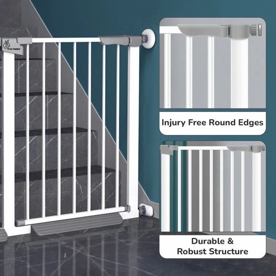 Giggli™ Ultimate Baby Safety Gate - Adjustable 76-83cm with 180° Wide Opening!