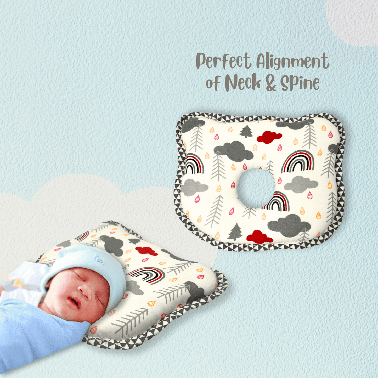 Giggli™ Baby Sleep Pillow - Ultra-Soft, Supportive & Adorably Designed for Peaceful Sleep