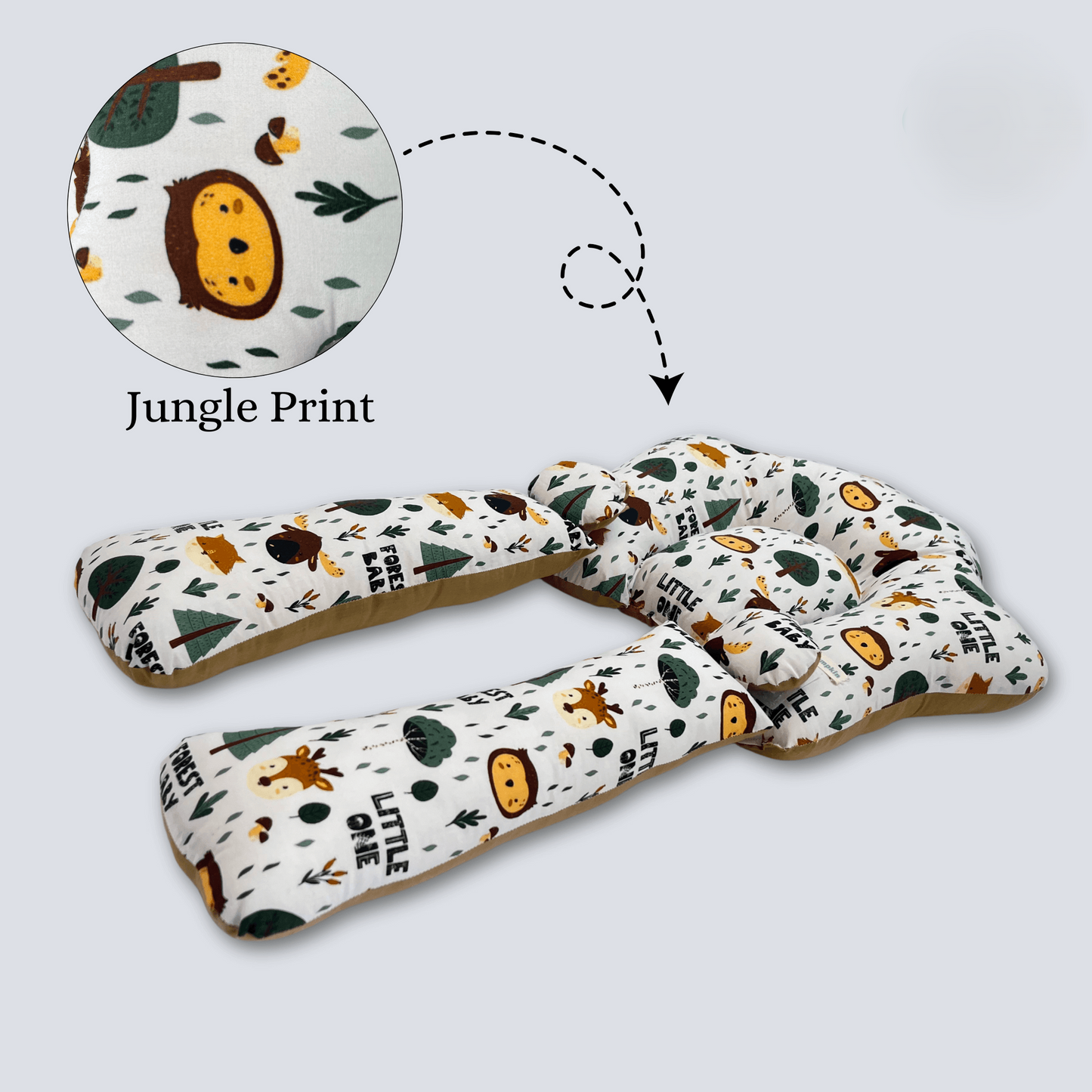 Giggli™ Jungle Snug Baby Lounger – Forest Safety Nest for Newborns