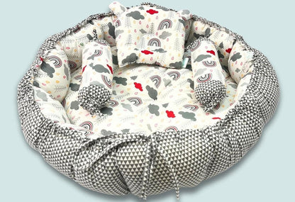 Giggli™ Baby Nest Bed – Ultra Soft Cotton Lounger for Newborn Comfort & Safety