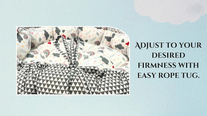 Giggli™ Baby Nest Bed – Ultra Soft Cotton Lounger for Newborn Comfort & Safety