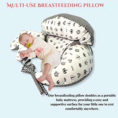 Giggli™ 5-in-1 Multifunctional Royal Comfort Baby Pillow | Feeding, Sleeping & Support System