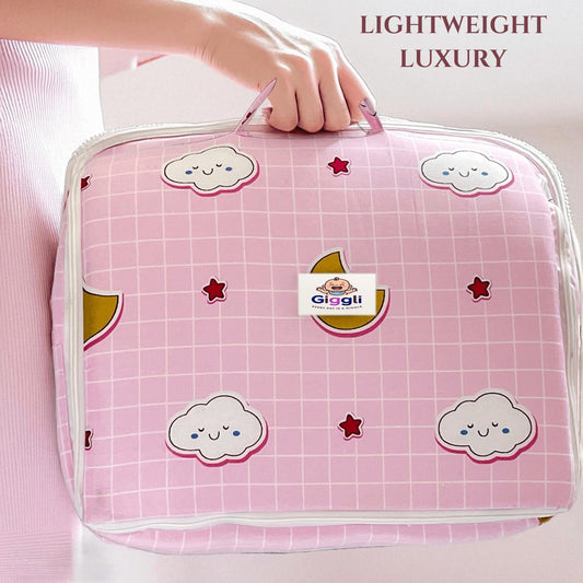 Giggli™ 5-in-1 Baby Foldable Bed Set – Lightweight, Portable & Ultra-Comfortable Baby Sleeping Nest