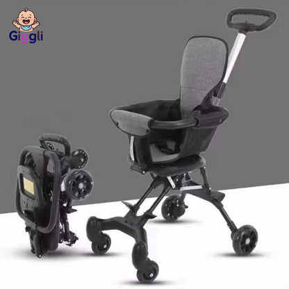 Giggli™ Ultra-Light Foldable Baby Stroller | One-Hand Quick Fold | 360° Wheels | Compact & Travel-Friendly